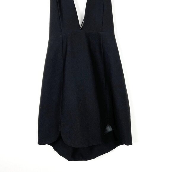 Nasty Gal String Me Along Deep Plunge Scalloped Hem Bodycon Mini Dress. Size S - Picture 6 of 16